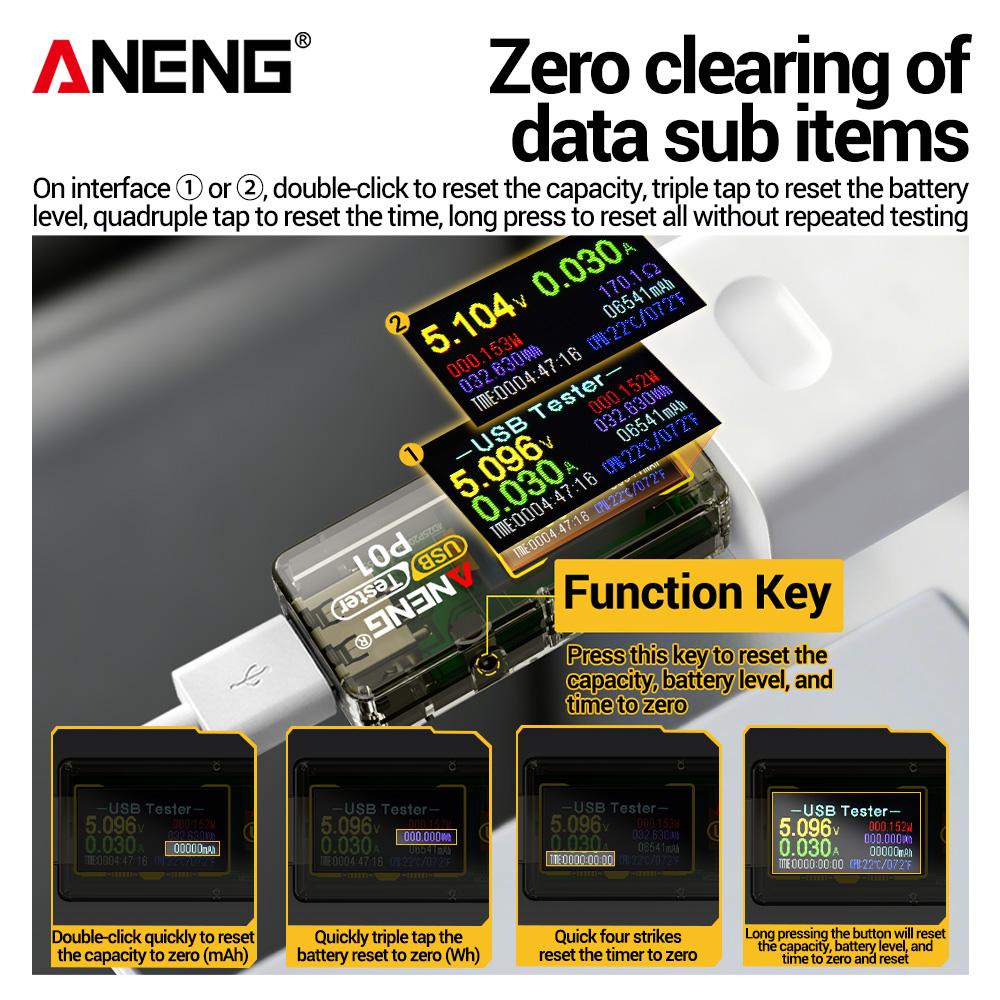 ANENG P01 USB Test Cihazı, Vol - Co Detector Plug incelemesi ve fiyatı
